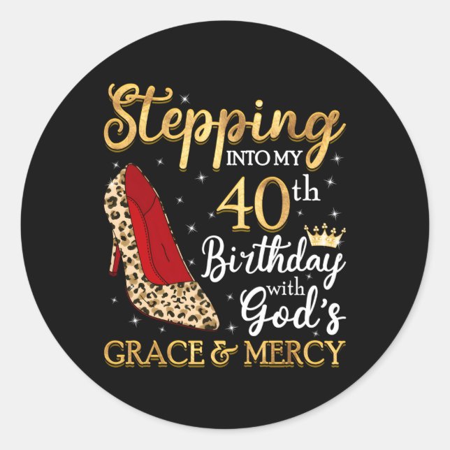 Adesivo Redondo 40 Entrando No Meu 40º (Frente)