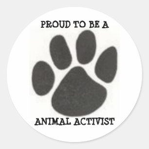ADESIVO REDONDO 4233078725, ORGULHOSO SER A, ACTIVISTA ANIMAL