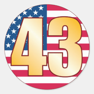Adesivo Redondo 43 EUA Dourados