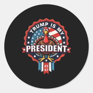 Adesivo Redondo 45 47 Trump 2024 Partido Conservador Americano Pat