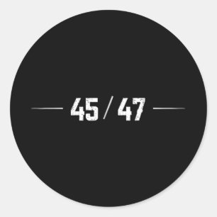 Adesivo Redondo 45 47 Trump Daddys Home Flag Americano Take Americ