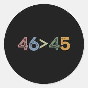 Adesivo Redondo 46 > 45 46 Superior a 45 Presidente Joe Biden