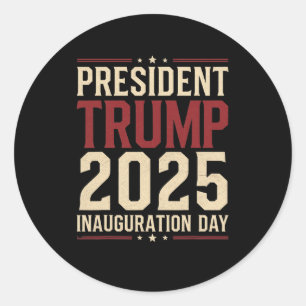 Adesivo Redondo 47º Dia de Inauguração do Presidente Donald Trump