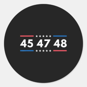 Adesivo Redondo 47-48 Número 47 Jersey 45 Aniversário 4 de julho