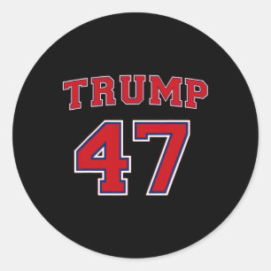 Adesivo Redondo 47 Trump 2024 Votação Presidente Donald Trump 47.
