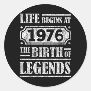 Adesivo Redondo 49 Anos De 1976 Nascimento Da Legenda 49º Aniversá