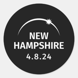 Adesivo Redondo 4.8.24 Eclipse Solar New Hampshire