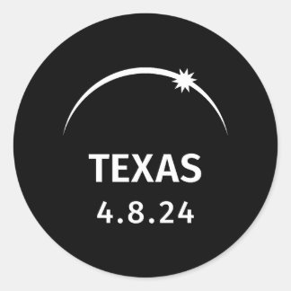 Adesivo Redondo 4.8.24 Eclipse Solar Texas