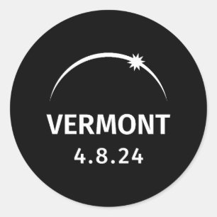 Adesivo Redondo 4.8.24 Eclipse Solar Vermont