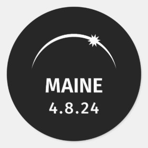 Adesivo Redondo 4.8.24 Maine Eclipse Solar