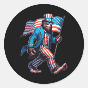 Adesivo Redondo 4 De Julho Camisas Patriota Americana Bandeira Big