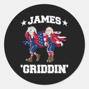 Adesivo Redondo 4 De Julho De James Madison Griddy James Griddin
