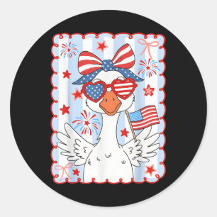 Adesivo Redondo 4 de julho Mama Goose American Coquette Patriotic