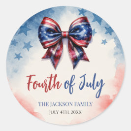 Adesivo Redondo 4 de julho Partido Patriótico Arco Festivo