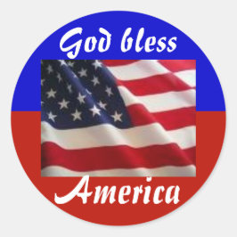 Adesivo Redondo 4 de julho Patriot
