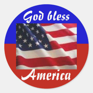 Adesivo Redondo 4 de julho Patriot