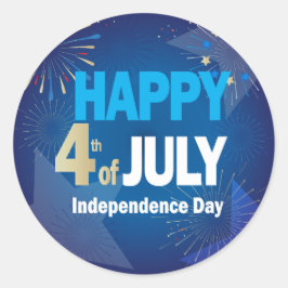 Adesivo Redondo 4 de julho Patriótico do Bandeira Americano