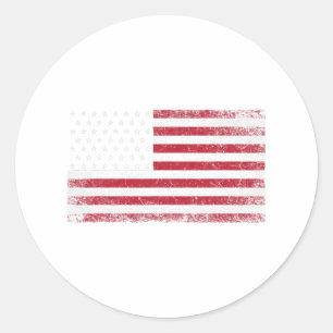 Adesivo Redondo 4 de julho Presente Bandeira Americana C