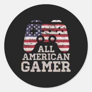 Adesivo Redondo 4 de julho Todos os Homens Patriotas Americanos Me