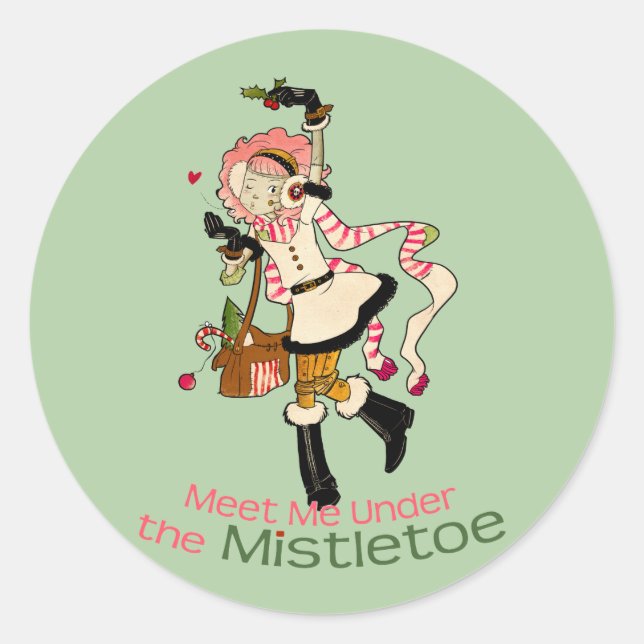 Adesivo Redondo 4 monstro pequenos - feriado de Nessa (Frente)