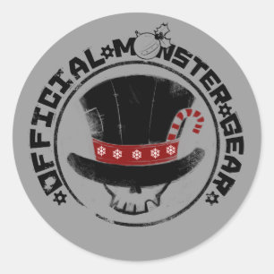 Adesivo Redondo 4 monstro pequenos - logotipo do feriado de Andy