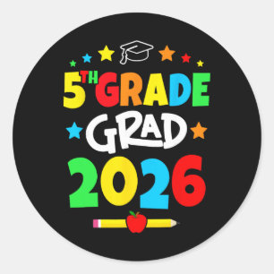 Adesivo Redondo 5ª Série 2026 Quinta Série Graduada Escola Primári