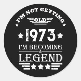 Adesivo Redondo 50ª festa de aniversário personalizada