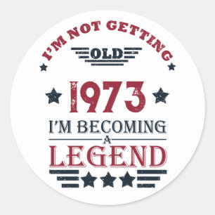 Adesivo Redondo 50ª festa de aniversário personalizada