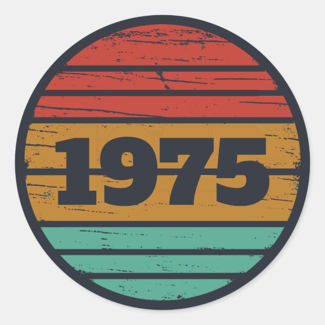 Adesivo Redondo 50ª festa de aniversário personalizada (Frente)