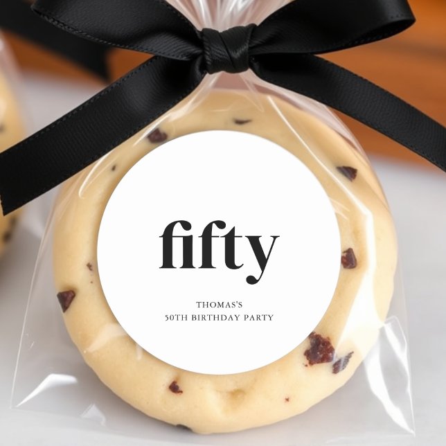 Adesivo Redondo 50º aniversário do Black & White (Criador carregado)