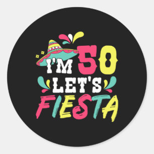 Adesivo Redondo 50º aniversário do Partido Mexicano Eu tenho 50 Va