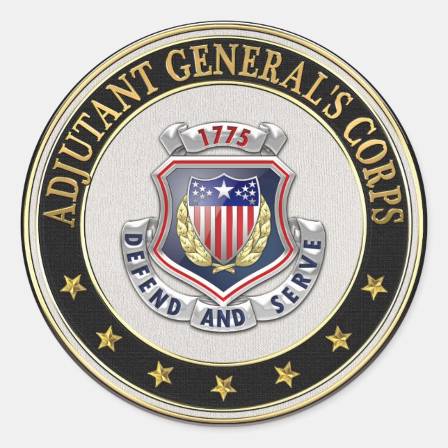 Adesivo Redondo [500] AG Corps - Insígnia Regimental [3D] (Frente)