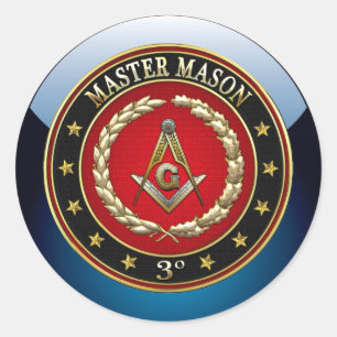 Adesivo Redondo [500] Master Mason, 3º Grau [Edição Especial]