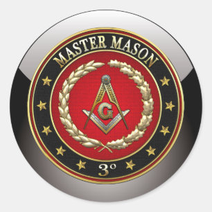 Adesivo Redondo [500] Master Mason, 3º Grau [Edição Especial]
