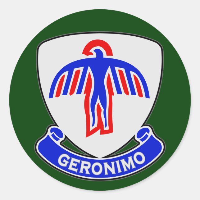 Adesivo Redondo 5010Regimento de Infantaria de rua (Airborne) DUI (Frente)