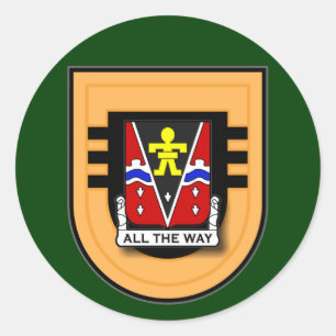 Adesivo Redondo 509th Regimento de infantaria - flash do batalhão