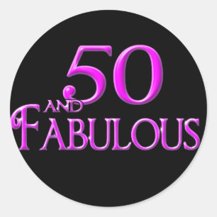 Adesivo Redondo 50 e FABULOSO