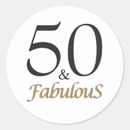 Adesivo Redondo 50 e fabuloso