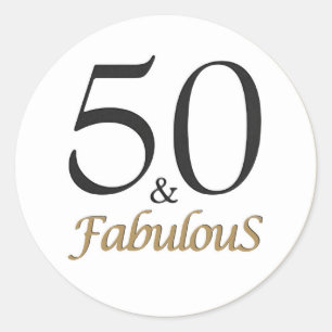 Adesivo Redondo 50 e fabuloso