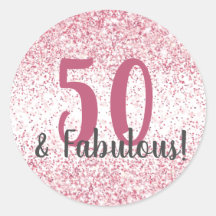 50 e Fabuloso Aniversário de Confetti Rosa