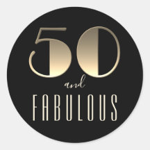 50 e Fabuloso Aniversário Negro e Dourado