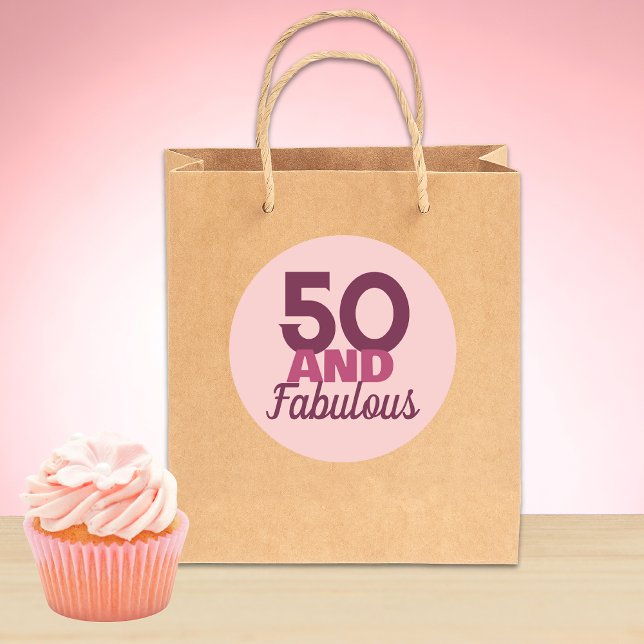 Adesivo Redondo 50 e Fabuloso Mug (Criador carregado)