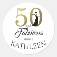 50 e Fabuloso nome personalizado Dourado
