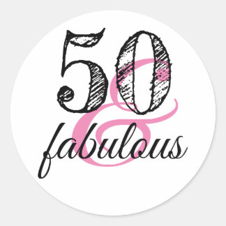 Adesivo Redondo 50 e fabuloso personalização