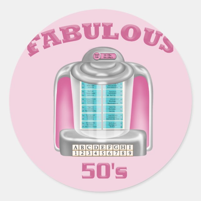 Adesivo Redondo 50 fabuloso (Frente)