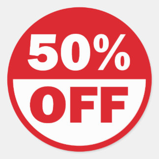 ADESIVO REDONDO 50% OFF