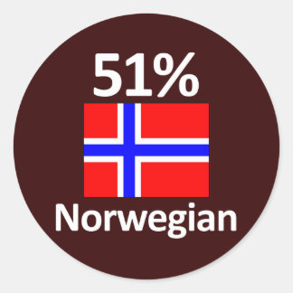Adesivo Redondo 51% Norueguês