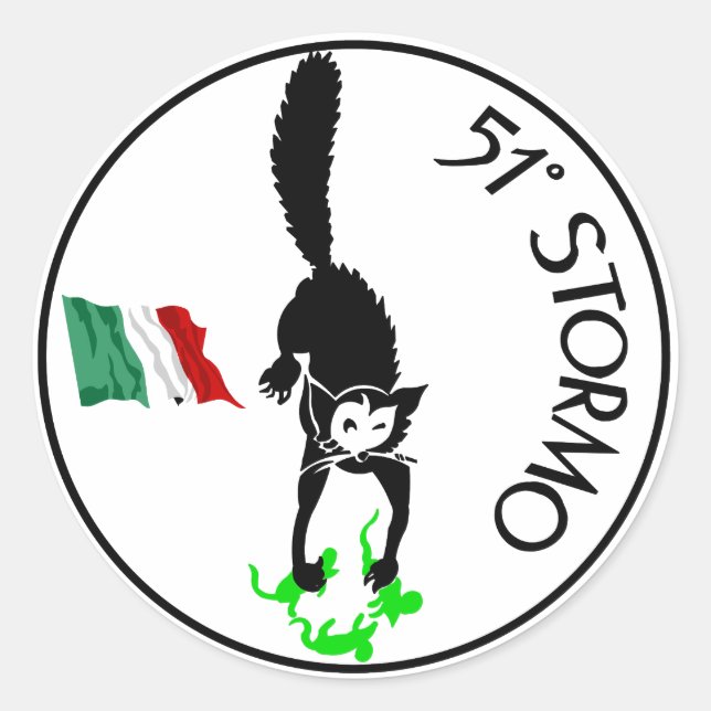 Adesivo Redondo 51 stormo , Força Aérea Italiana (Frente)