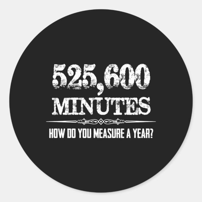 Adesivo Redondo 525600 Minutos Ator Ager Palco Teatro Musical (Frente)