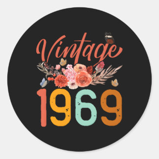 Adesivo Redondo 54 1969 Flor Selvagem 54º